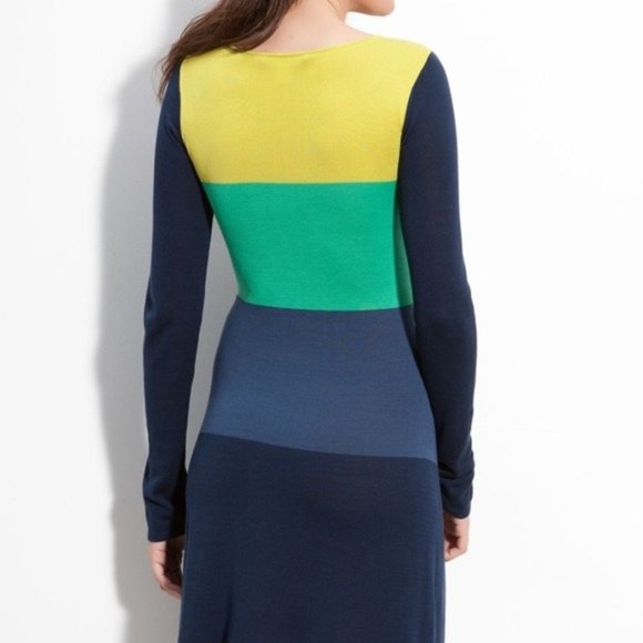 BCBG MaxAzria Noema Color Block Midi Dress - Picture 2 of 7